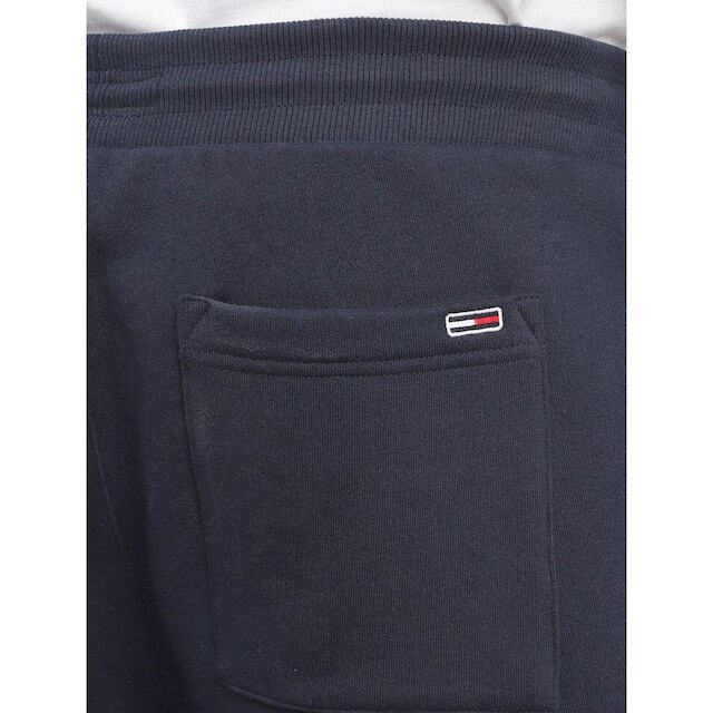 Bermuda Tommy Jeans Masculina Moletom Embroidered Signature Azul Marinho