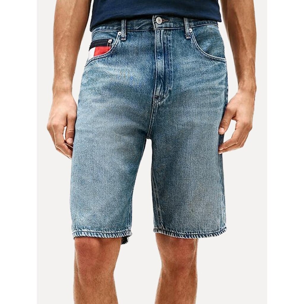 Bermuda Tommy Jeans Masculina Regular Straight Otis Short Azul Médio
