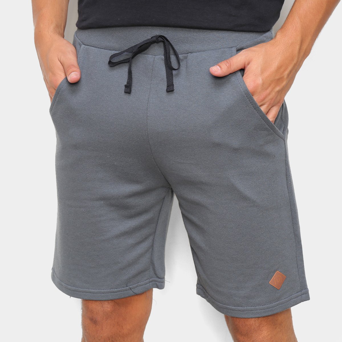 Bermuda Ultimato Moletinho Básica Masculina - Chumbo Menor preço em Bermuda Ultimato Moletinho Básica Masculina - Chumbo