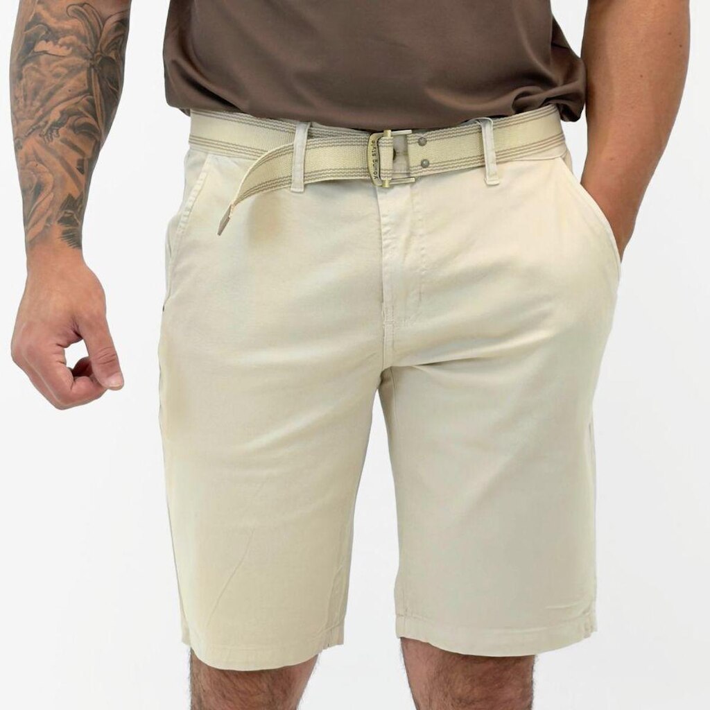 Bermuda Young Style em Sarja com Cinto Masculina