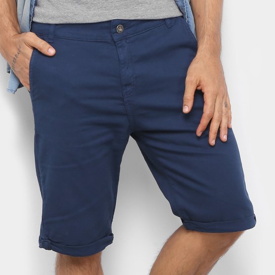 Bermuda Zune Sarja Lisa Masculina - Azul