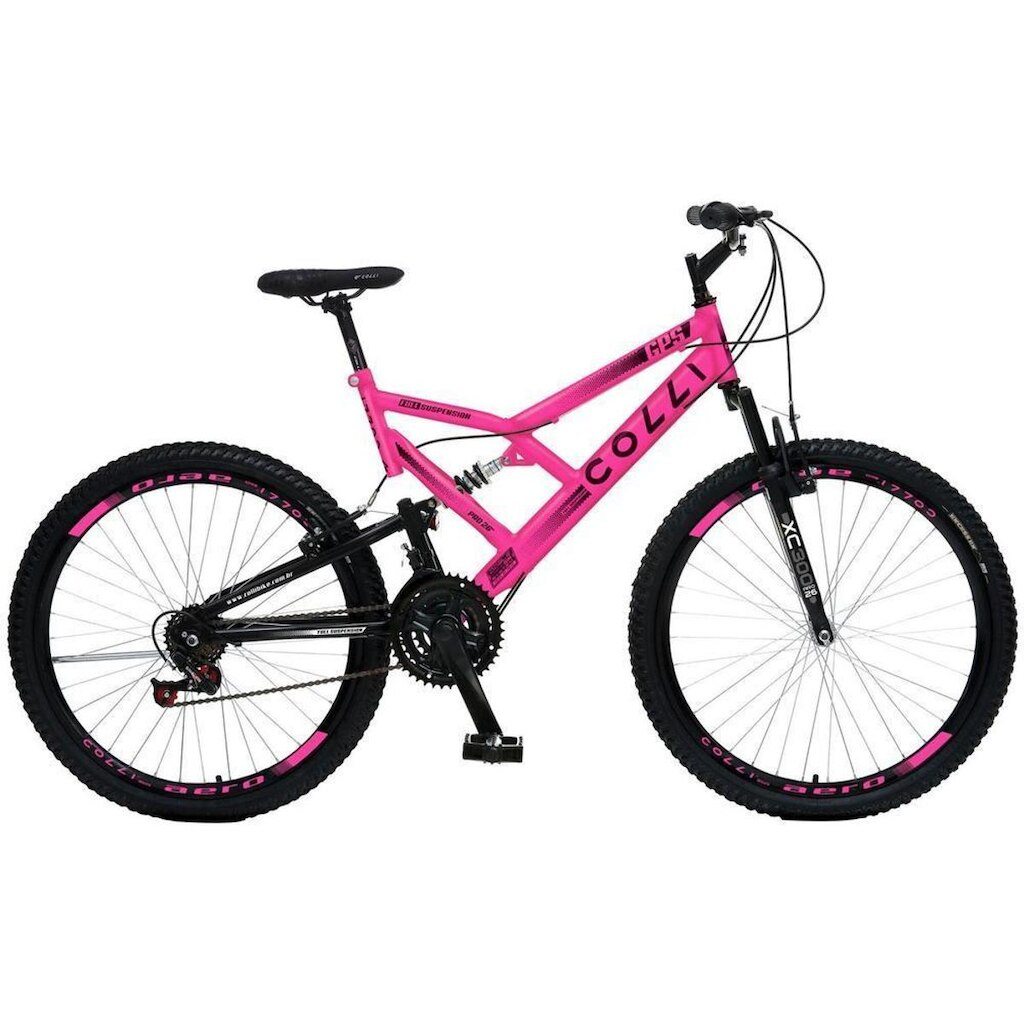 Bicicleta Aro 26 Colli GPS Freio V-Brake Aço Carbono 21 Marchas