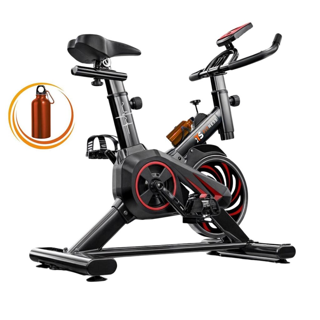 Bicicleta Spinning Ergométrica Semi Profissional Bike Preto ITS Fitness 8kg