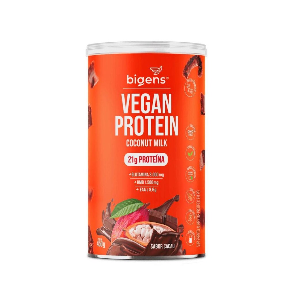 BIGENS VEGAN PROTEIN 450G CACAU