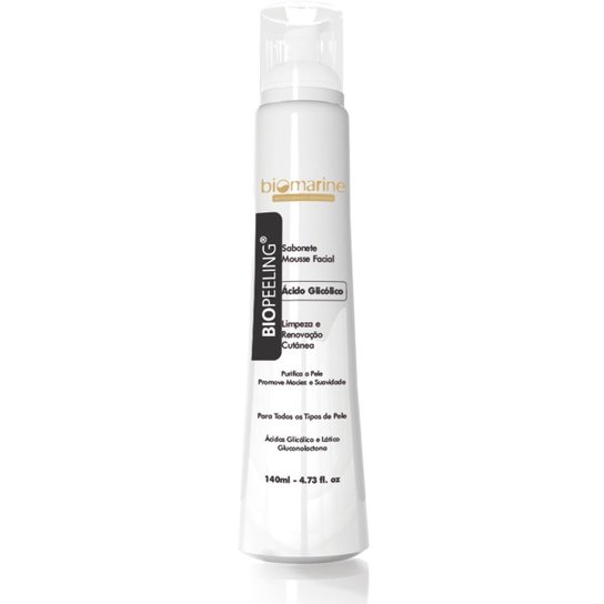 Biopeeling Biomarine - Sabonete Mousse com Ácido Glicólico 140ml Nuv & Ruche - Incolor