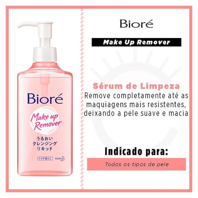 Bioré Kit – Protetor Solar Facial Perfect Milk FPS50 40ml + Demaquilante Facial Sérum de Limpeza Mak