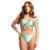Biquíni Amarração Frontal Sem Bojo Bella Fiore Canelado Veraõ Moda Praia - Verde