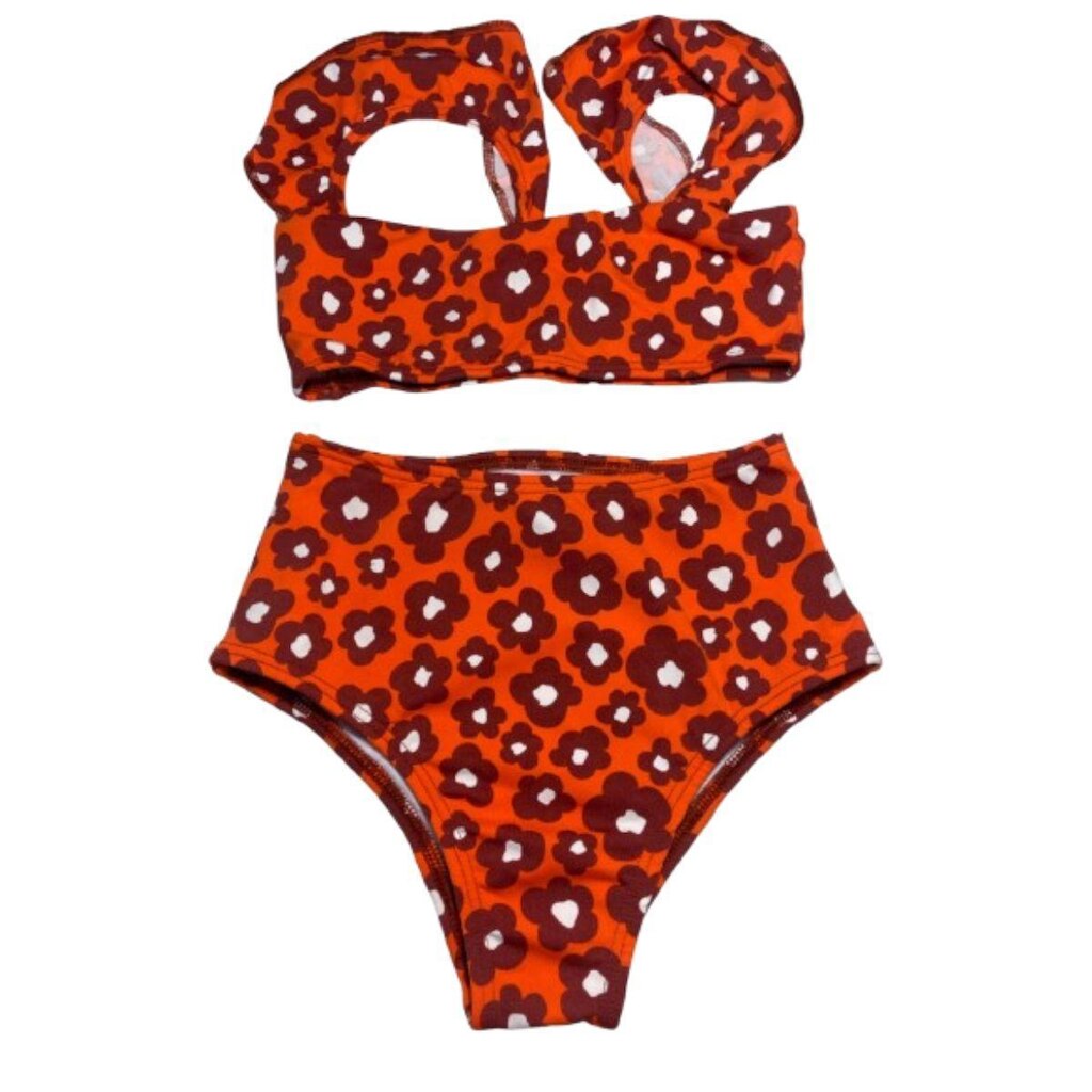 Biquini Babadinho Infantil Estampado Bella Fiore Confortavel Básica Piscina Moda Praia Infantil