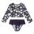 Biquíni Bebê e Infantil Cropped Floral Marinho Up Baby - Azul Escuro