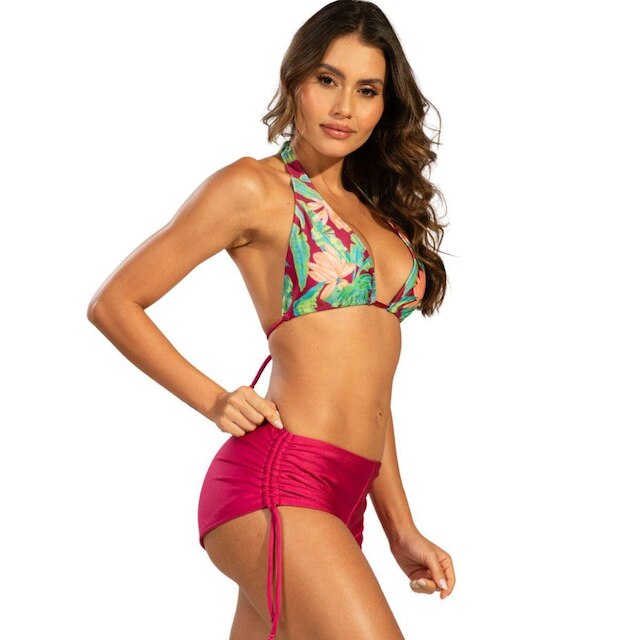 Biquíni Bionda Calsinha Lisa Vekyo Roupa Para Saida de Praia Verão Moda Praia