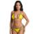 Biquíni Brasil Sem Bojo Cortininha Fio com Amarração Vekyo Básico Confortavel Moda Praia Verão - Amarelo