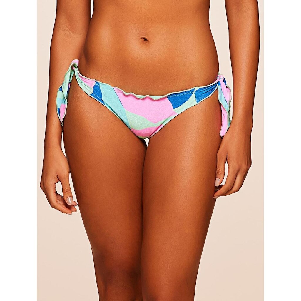 Biquini Calcinha Tanga Água Doce Amarradinha Estampada Lagoon