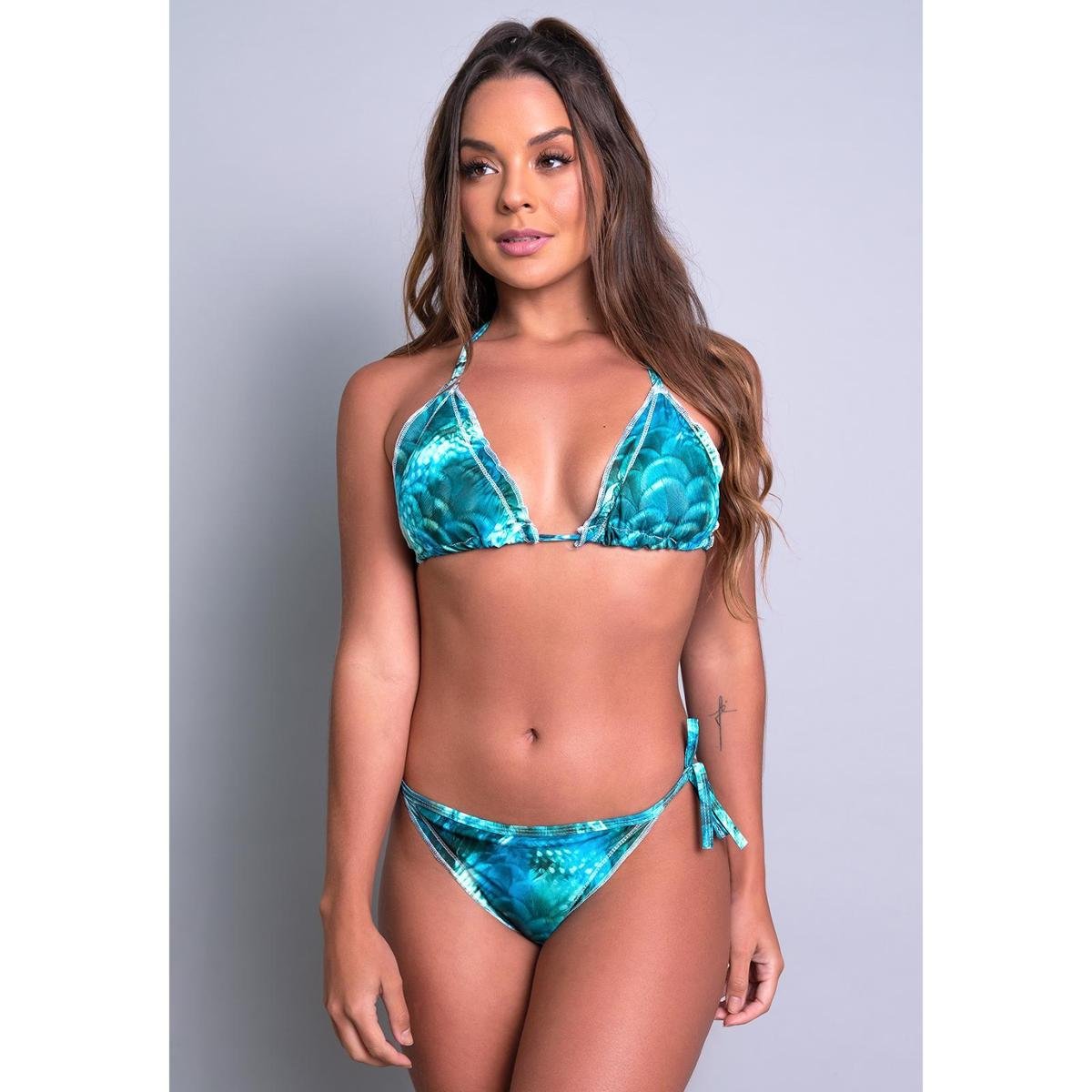 Biquíni Cortininha Ripple Feminino Cintura Alta Moda Praia MVB Modas Menor preço em Biquíni Cortininha Ripple Feminino Cintura Alta Moda Praia MVB Modas