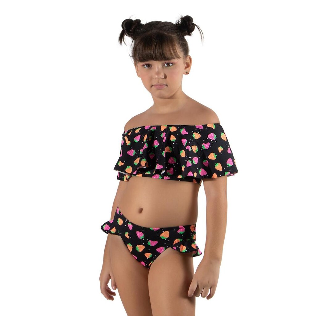Biquíni Cropped Serra e Mar Modas Ciganinha Infantil Estampado
