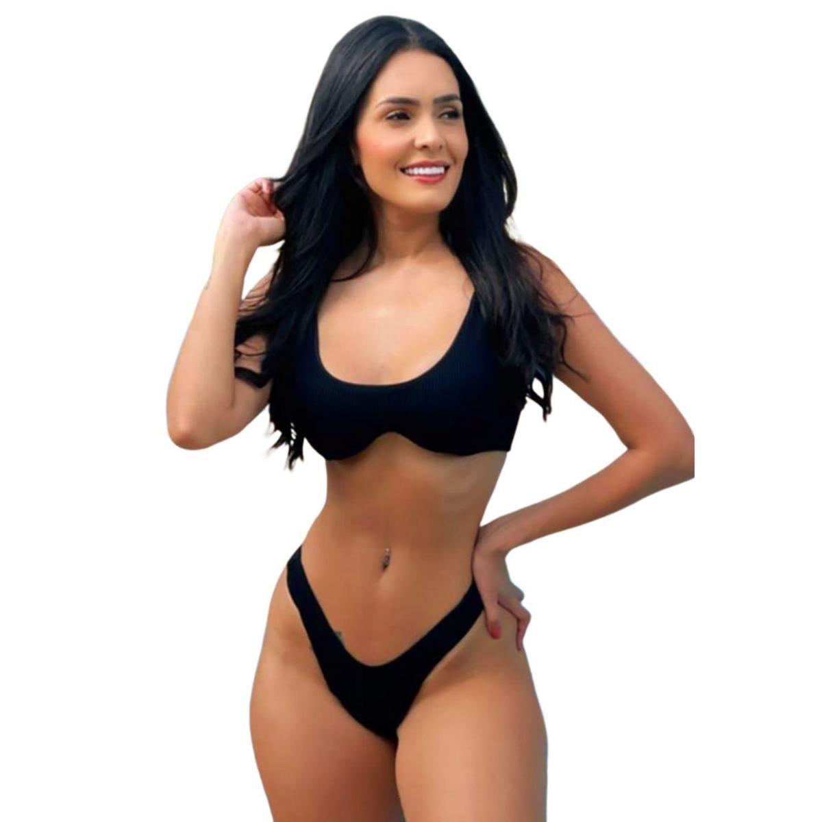 Biquíni Feminino Aro Com Bojo Canelado Calcinha Asa Delta e Fio Menor preço em Biquíni Feminino Aro Com Bojo Canelado Calcinha Asa Delta e Fio