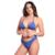 Biquíni Feminino Cortininha Com Calcinha Tanga Vih Triny - Azul Royal