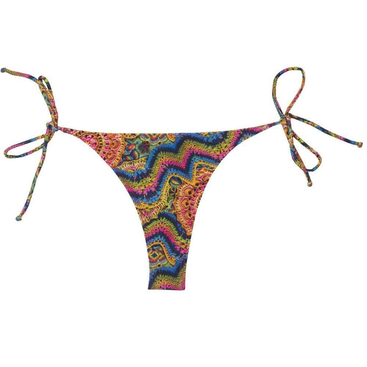 Biquíni Feminino Parte Inferior Estampado Areia do Mar - Roxo Menor preço em Biquíni Feminino Parte Inferior Estampado Areia do Mar - Roxo