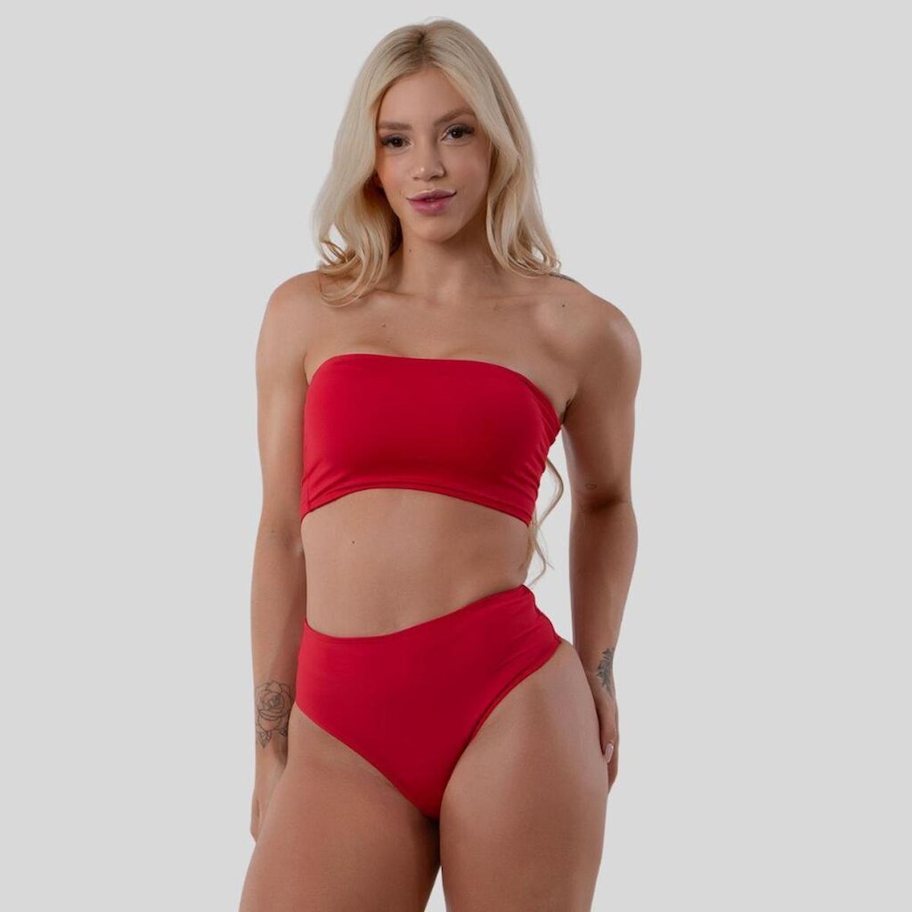 Biquíni Feminino Tomara que Caia Cintura Alta Confortável Moda Praia