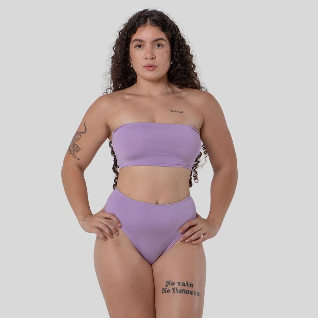 Biquíni Feminino Tomara que Caia Cintura Alta Confortável Moda Praia