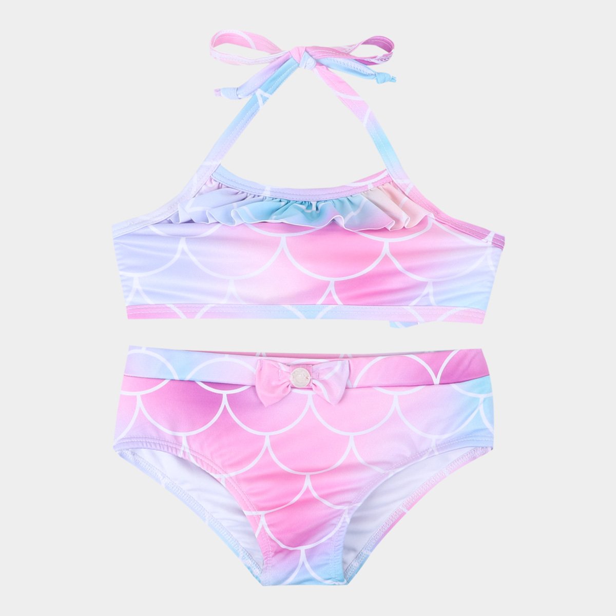 Bíquini Infantil Fakini Tie Dye UV 50+ Feminino - Rosa Claro Menor preço em Bíquini Infantil Fakini Tie Dye UV 50+ Feminino - Rosa Claro
