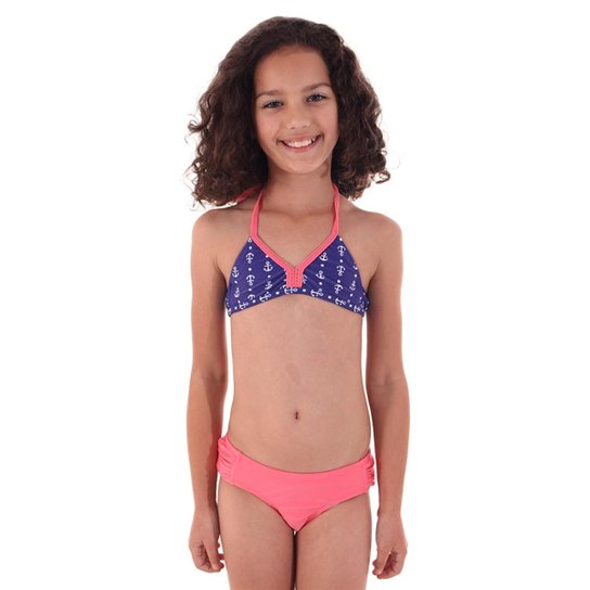 Biquíni Infantil Líquido Anchor - Rosa