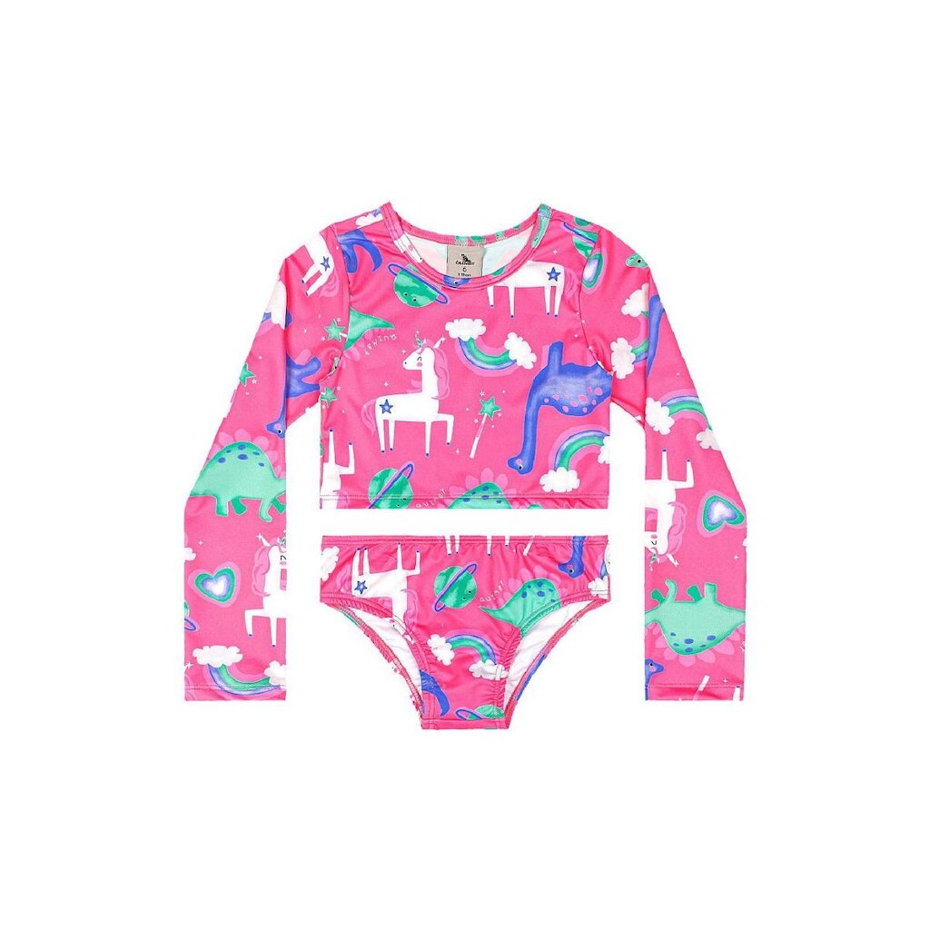 Biquíni Manga Longa Infantil UV DRY Quimby