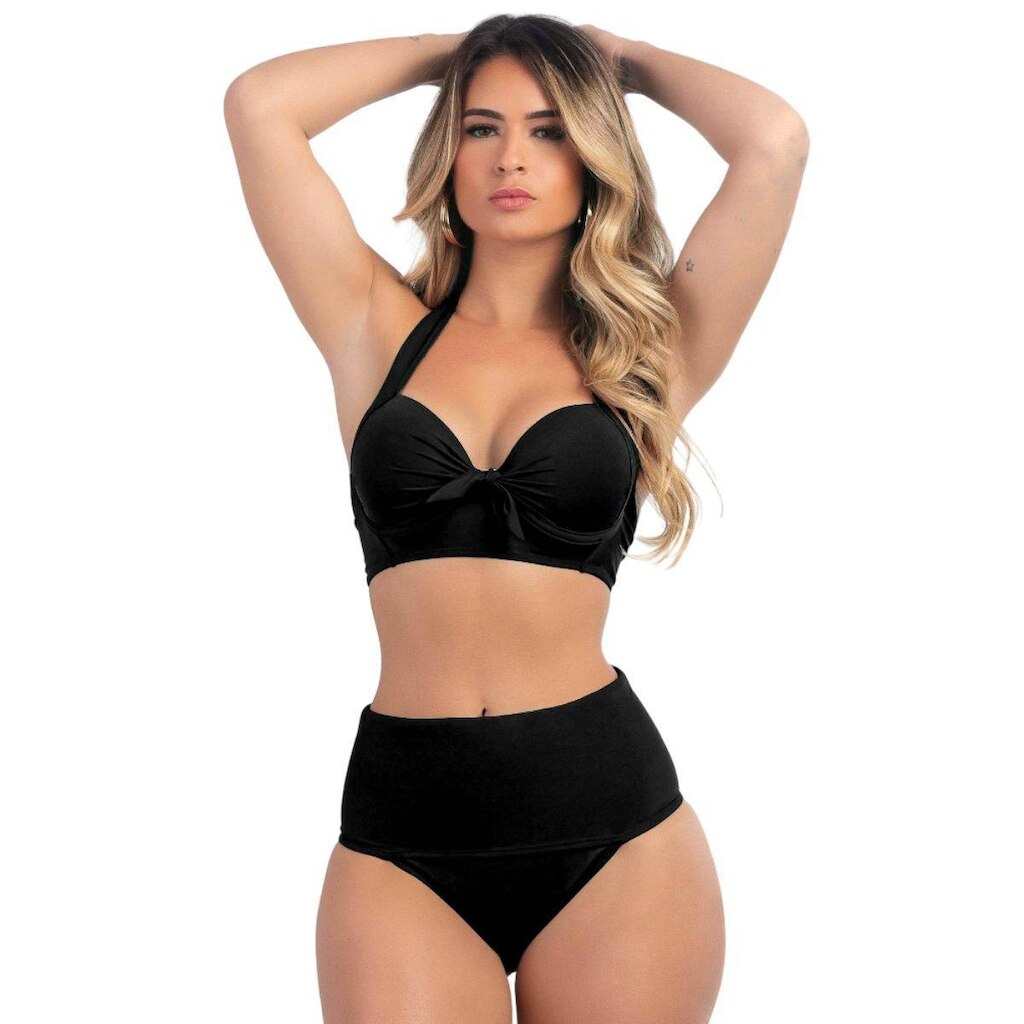 Biquíni Meia Taça Com Bojo Sustentação E Calcinha Hot Pant