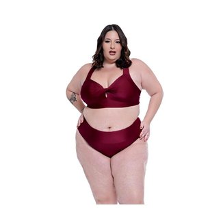 Biquini Plus Size Bojo Torcido Calcinha Fio Duplo Ajustável