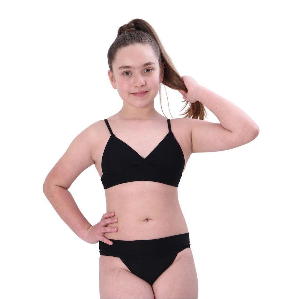 Biquíni Teen Lycra Proteção UPF50+  Vicky - Preto Anarruga