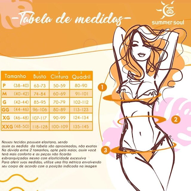 Biquíni Top com Bojo Frente Única Summer Soul