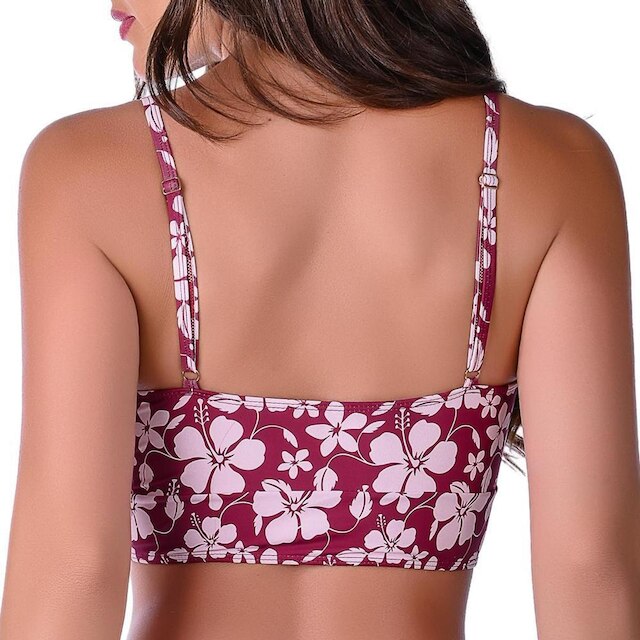 Biquíni Top Cropped Alça Regulável Com Bojo Removível