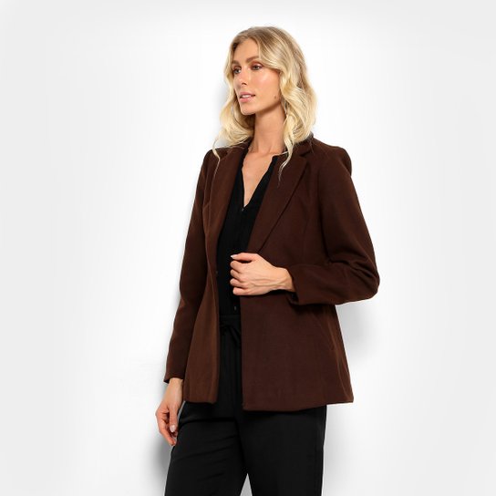 Blazer Aishity Botões Feminino - Café