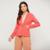 Blazer Alfaiataria Malha Power Coral Feminino Miss Joy 7244 - Rosa