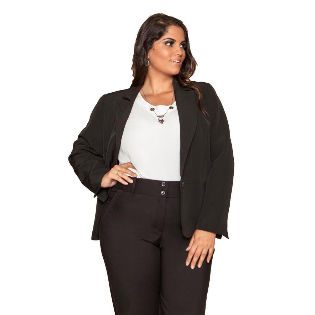blazer alfaiataria feminino plus size
