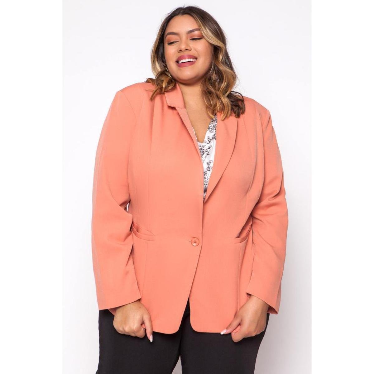 blazer alfaiataria plus size
