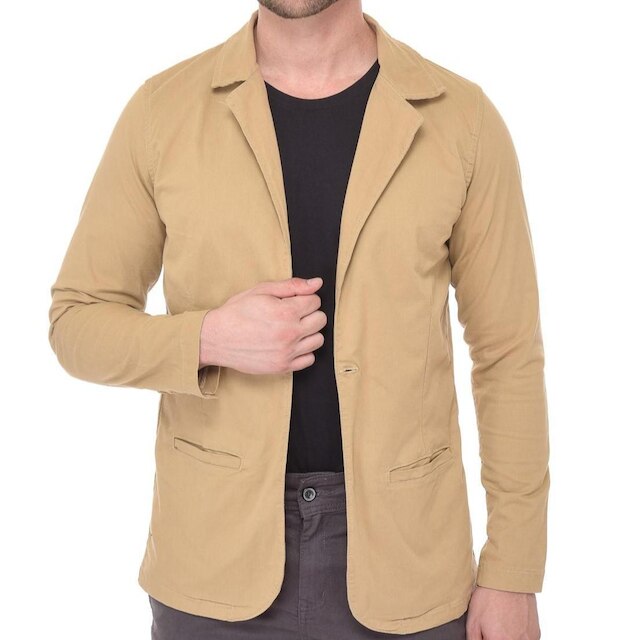 Blazer Básico Esporte fino Masculino Casual