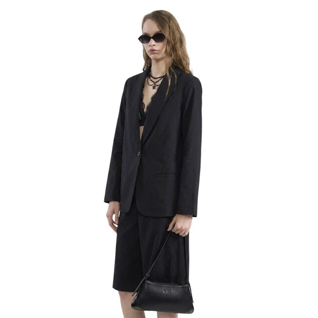 Blazer Colcci Alfaiataria Alongado Preto Feminina