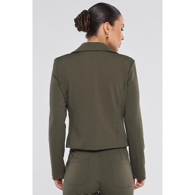 Blazer Curto PKS Alfaiataria Ponto Roma Verde Militar