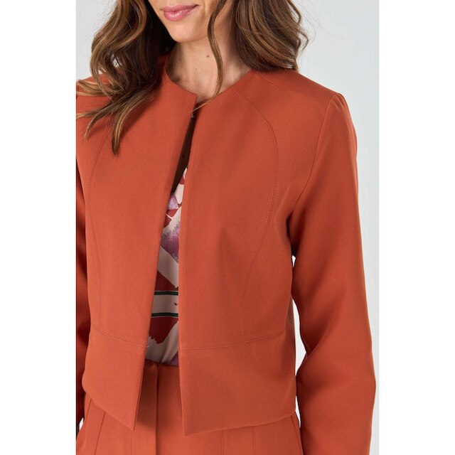 Blazer Curto PKS Alfaiataria Social Terracota-GG