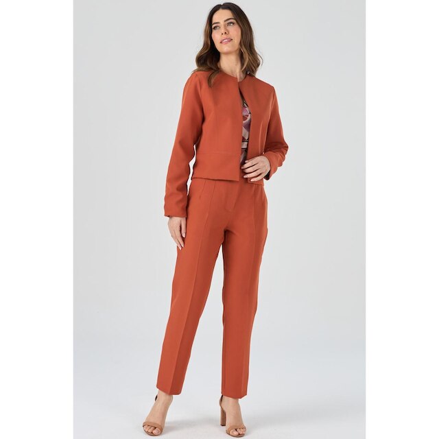 Blazer Curto PKS Alfaiataria Social Terracota-GG