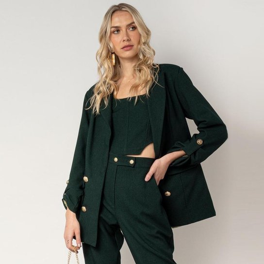 Blazer Elora Romance Feminino - Verde