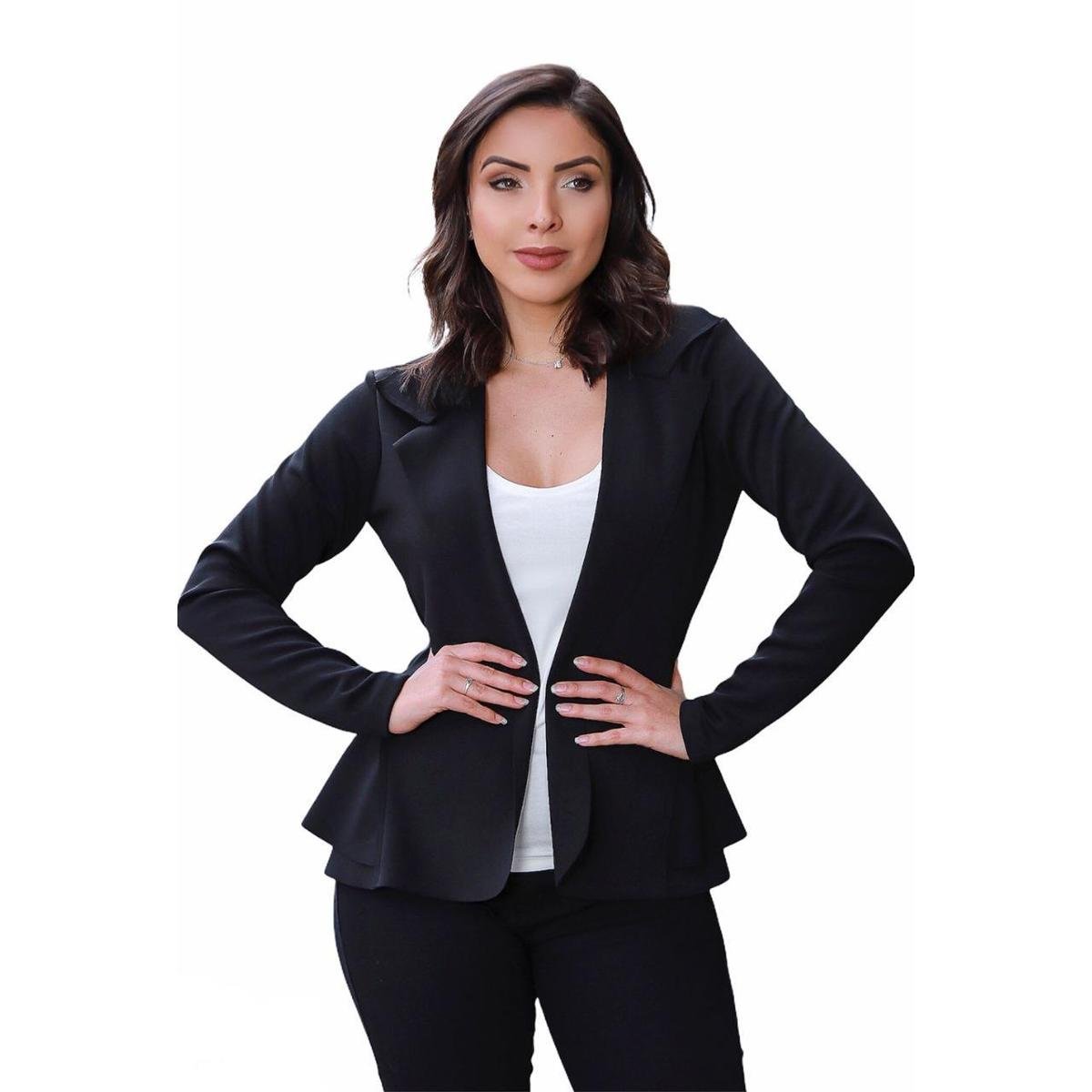 Blazer Feminino Acinturado Básico - Preto é ruim? Blazer Feminino Acinturado Básico - Preto é boa?