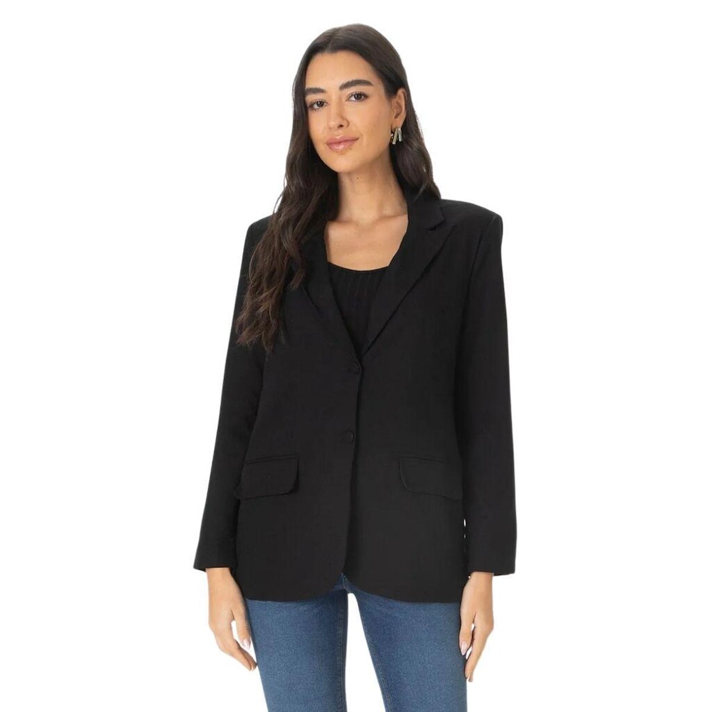Blazer Feminino Alongado Alfaiataria - Enfim