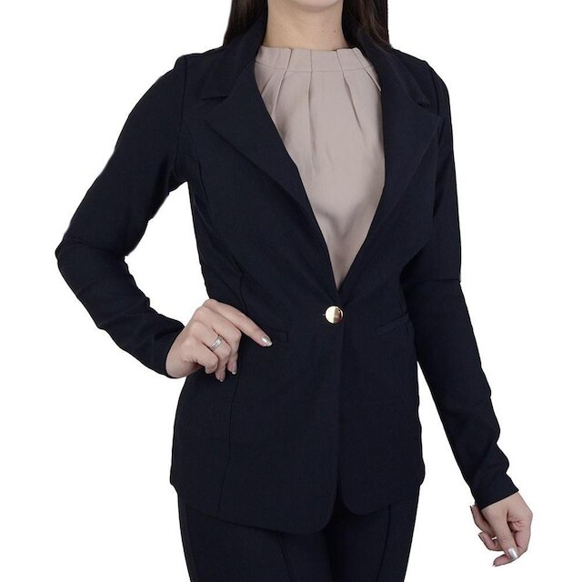 Blazer Feminino Autenticada Montaria Preto - 7125