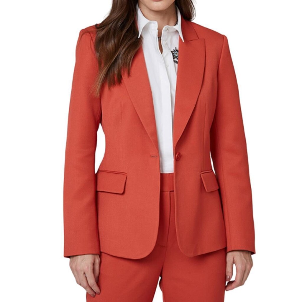 Blazer Feminino Dudalina Alfaiataria Duda Marrom Terracota - 2311242