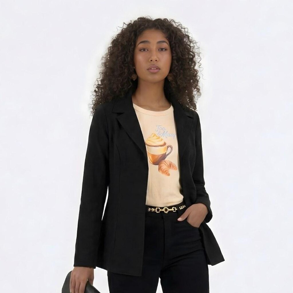 Blazer Feminino Estruturado Em Vicose