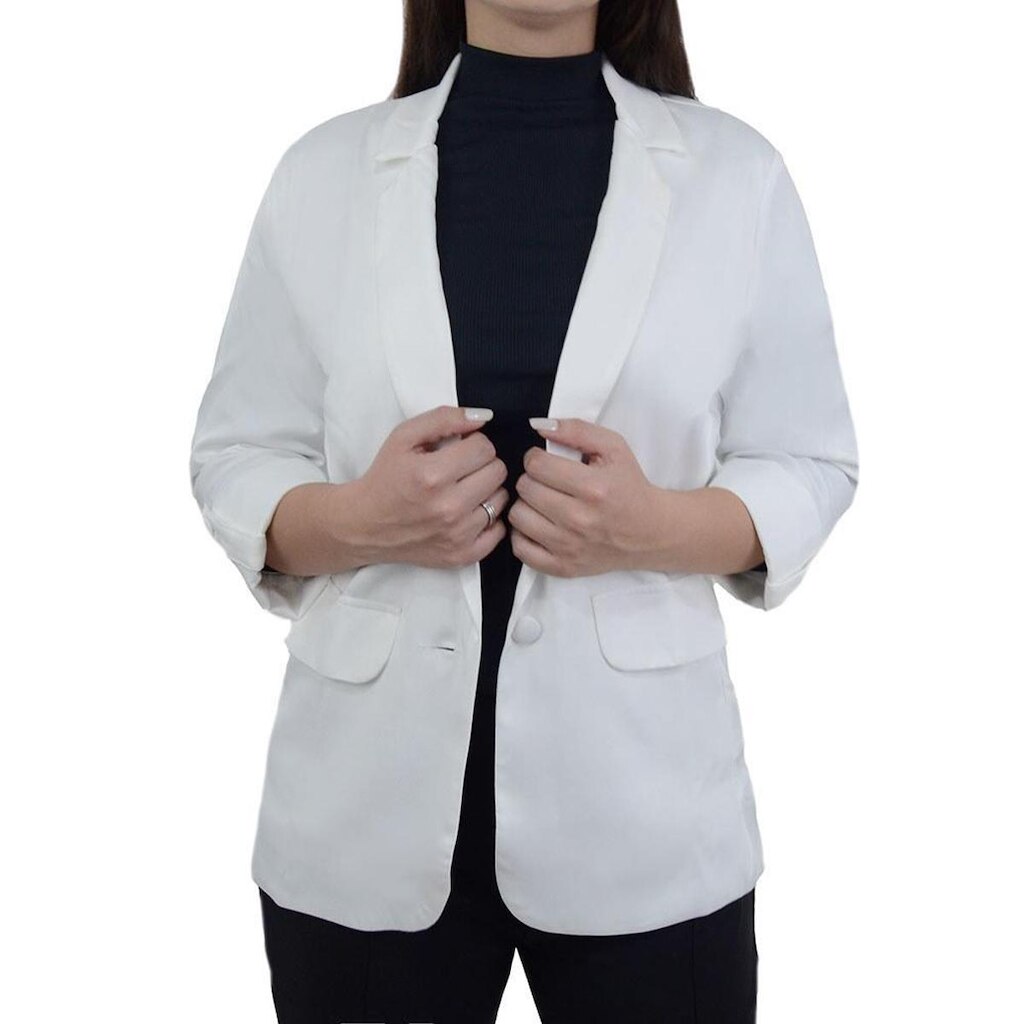 Blazer Feminino Milani Valentina Branco - 448
