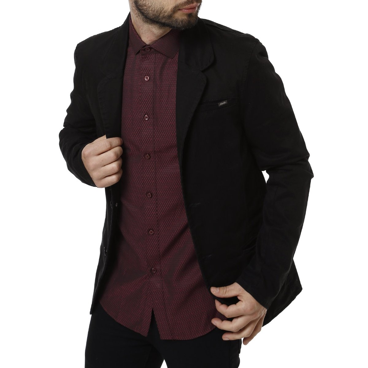 Blazer Masculino Bivik - Preto Menor preço em Blazer Masculino Bivik - Preto