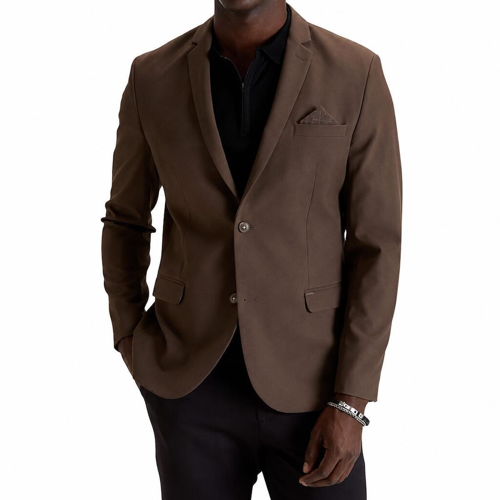 Blazer Masculino Docthos Slim Marrom - 609436
