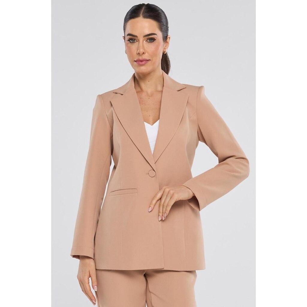 Blazer PKS Alfaiataria Intermediário Social Bege